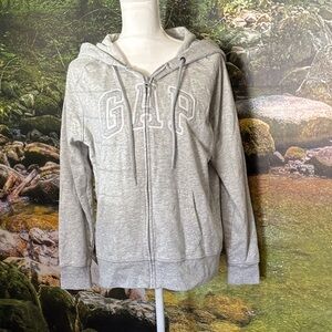 GAP Heather Gray Zip-Up Hoodie